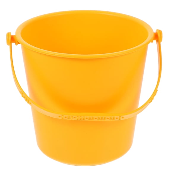 Luxshiny Portable Yellow Beach Sand Bucket Multi Use Plastic Container for Water Garden and Storage