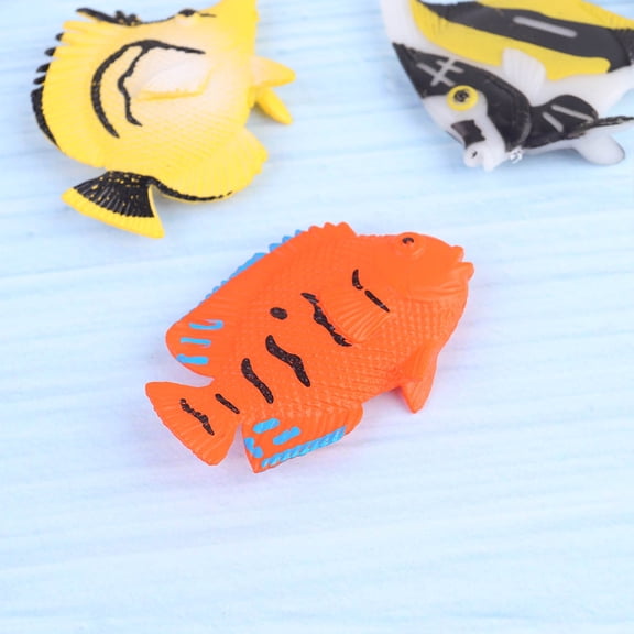 Luxshiny Small Sea Animals Figures Realistic Tropical Fish Model Assorted Color 12-Pcs