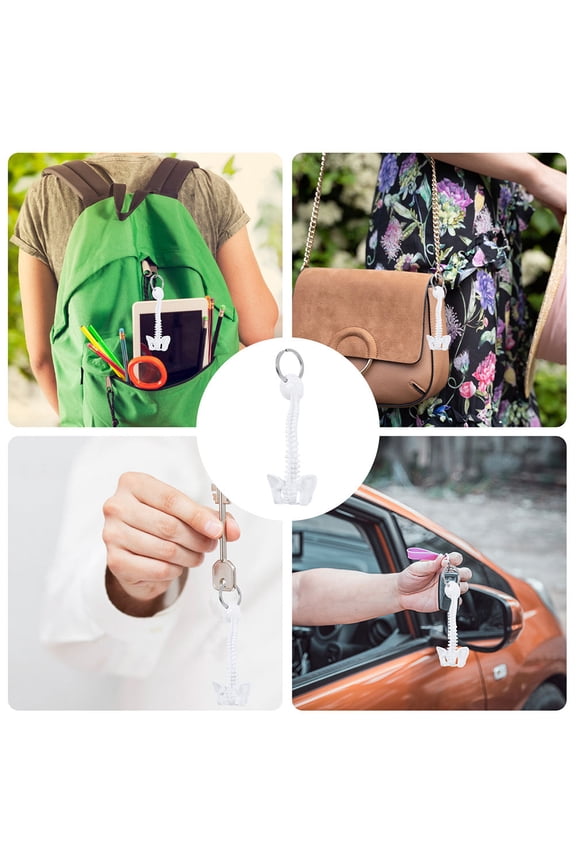 White Small Spine Skeleton Keyring with Durable Texture for Everyday Use