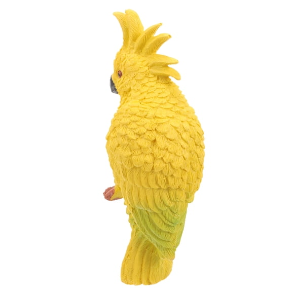 Luxshiny Small Yellow Parrot Aquarium Figurine Decorative Model for Fish Tank Accent
