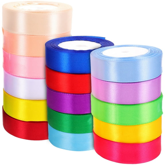 Luxshiny Smooth Polyester Ribbon for DIY Craft Projects Bow Making and Packaging Supplies