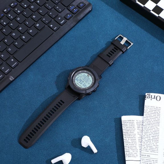 Luxshiny Soccer Referee Chronograph Black Lightweight Stopwatch Accurate for Use