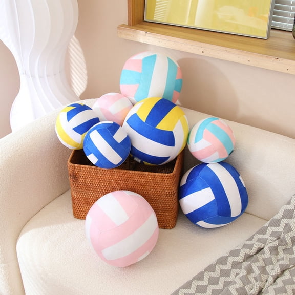 Luxshiny Home Decor Stuff Volleyball Stuffed Toy Plush Ball Soft Volleyball 2Pcs for Bed
