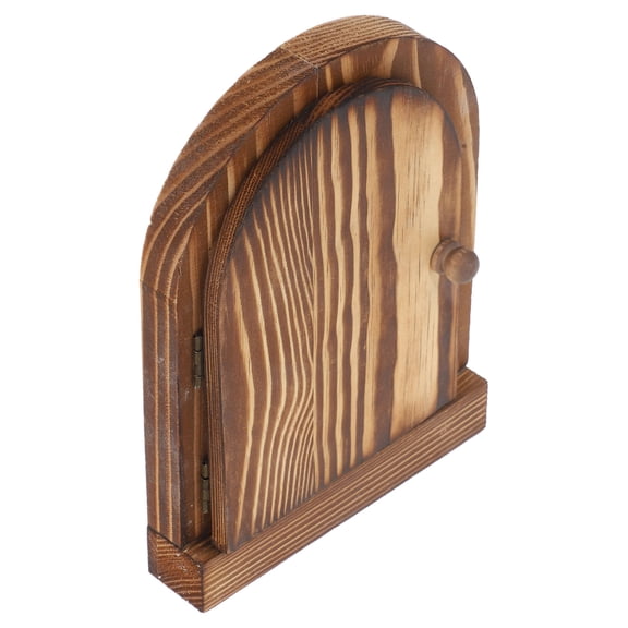 Luxshiny Solid Wood Door Shaped Light Switch Cover Coffee Color Decorative Kitchen Wall Decal