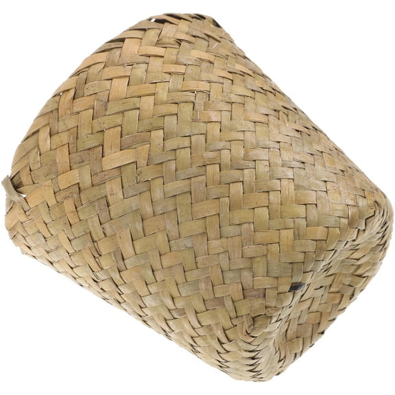 Luxshiny Spacious Light Green Woven Laundry Basket Natural Straw Storage Basket for Multifunctional Use