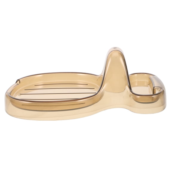 Luxshiny Storage Holder Pot Lid Holder Transparent Tea Color Easy to Clean Compact Kitchen Use 1Pack