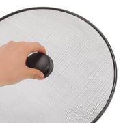 Luxshiny Black Stainless Steel Splatter Shield, Fine Mesh, Sturdy, Comfortable Grip for Home