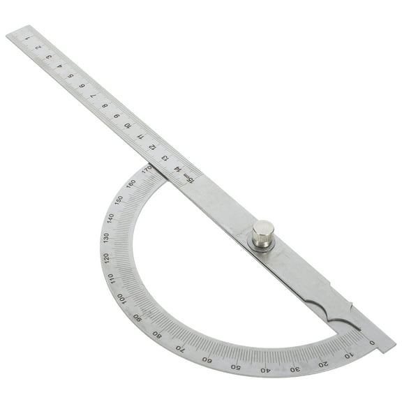 Luxshiny Stainless Steel Machinist Engineer Protractor for Precise Angle Measurements in Woodworking Silver 10 Inch