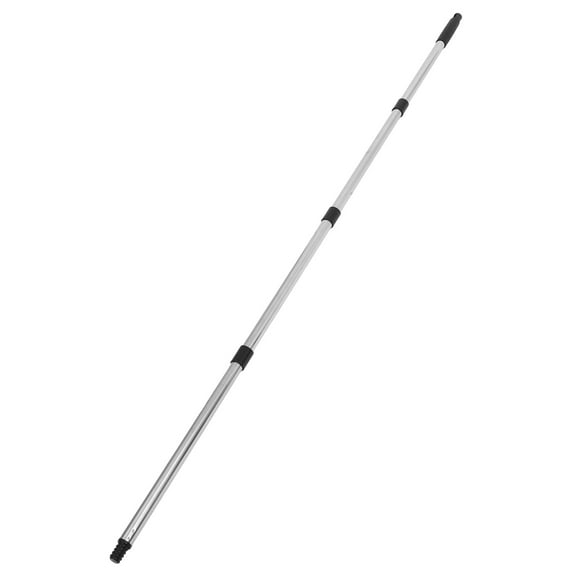 Luxshiny Stainless Steel Mop Pole with Adjustable Length and Threaded End for Versatile Floor Cleaning Black