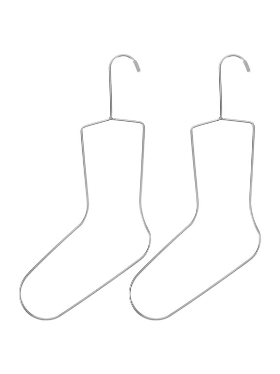 Plated Stainless Steel Sock Display Stand for Crafting and Drying, Set of 2 Holders