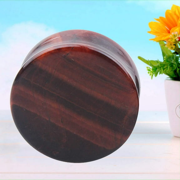 Luxshiny Coffee Tone Stone Ear Plugs Comfortable Ear Perfect for Weddings, Banquets, and Special Occasions