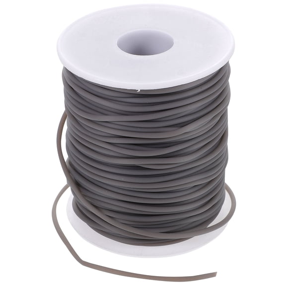 Luxshiny Stretch Beading Cord 1 Roll Dark Grey PVC Rubber for Handicraft Enthusiasts