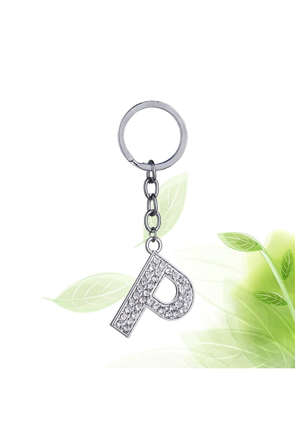 Stylish Alphabet Letter Keychain with Rhinestones for Keys and Handbag Charms, Durable Zinc Alloy, Perfect