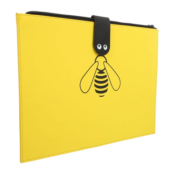 Luxshiny Stylish Yellow File Storage Pouch for Neat Document and Paper Management