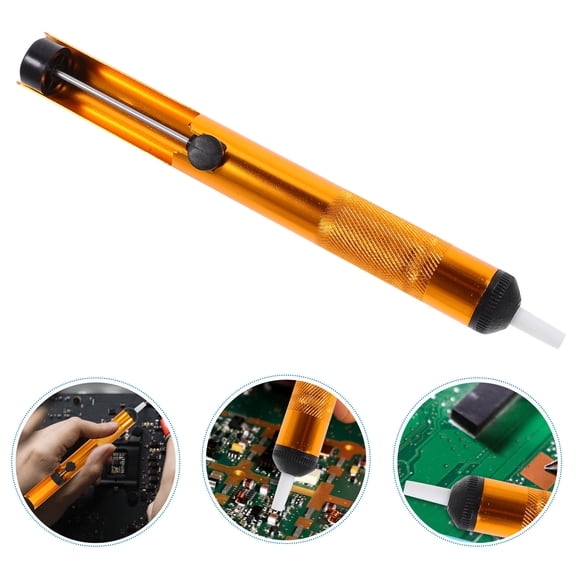 Luxshiny Handheld Golden Vacuum Pump with Detachable Design for Desoldering