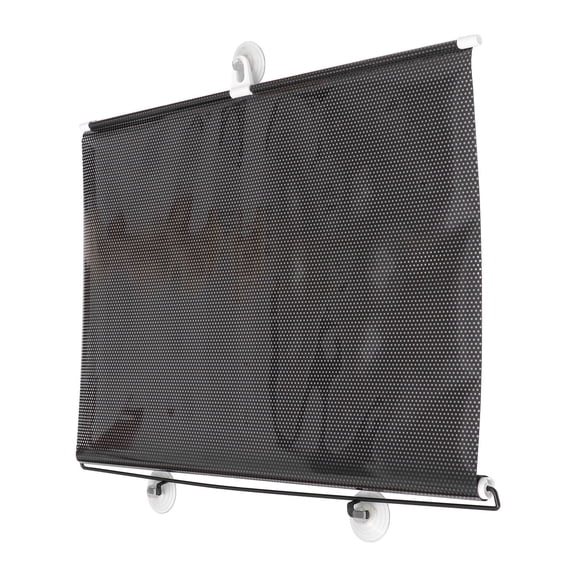 Luxshiny Portable Telescopic Sunshade Curtain Black PVC 1Set