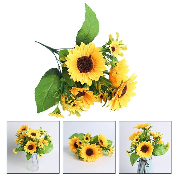 Luxshiny Sunflower Table Decoration Sunflower Bouquet Table Setting 1Pack