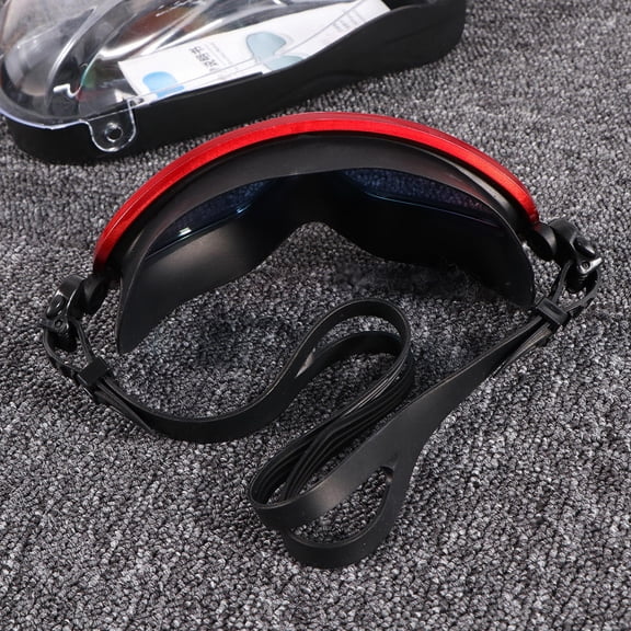 Luxshiny Red Antifog Swimming Glasses Waterproof Eye Protector with Thickened Silicone Seal