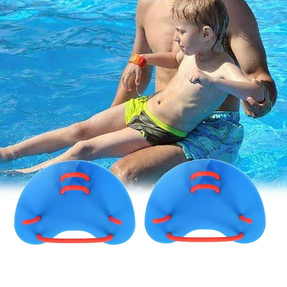 Luxshiny Ergonomic Swim Paddles with Adjustable Wrist Strap for Effective Training