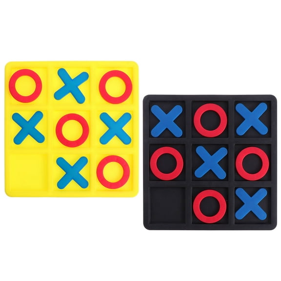 Luxshiny Assorted Color Tactile Toe Board Game Strategy and Crosses Game for Family Fun and Decor