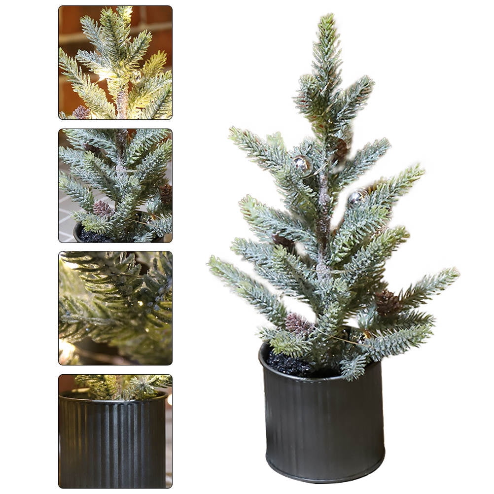 Mini Office Tree Luxshiny Tabletop Trees For Decorating 1Pack Green Plastic Mini Tree ...