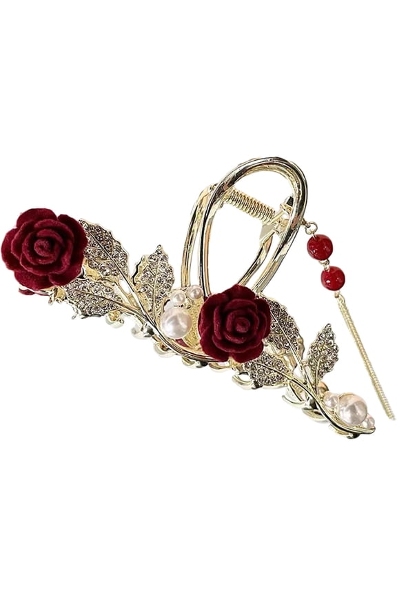 Women Hair Claw Clip with Tassel for Parties Assorted Color 1 Pcs