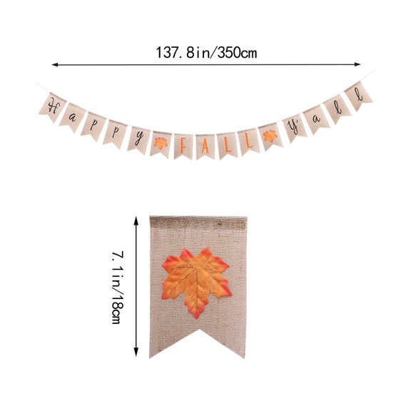 Luxshiny Fall Decorations For Home Bunting Banner Multi 1 Set