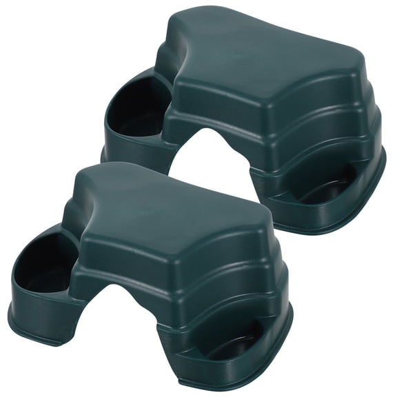 Luxshiny 2Pcs Green Plastic Reptile Hide Platform Tortoise Cave Decor for Habitat