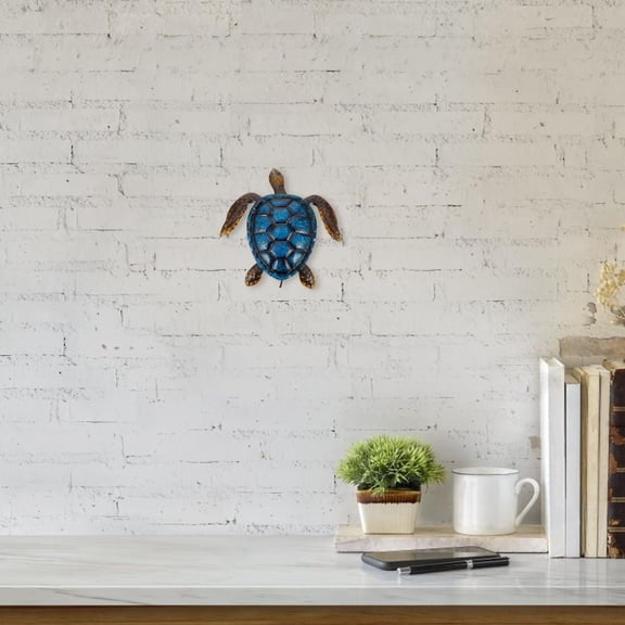 Luxshiny Tortoise Shaped Metal Wall Hanging Decor for Home Bedroom Kitchen 9.43X8.25X0.20in 1Pc