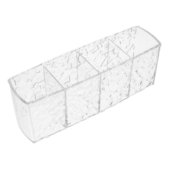 Luxshiny Transparent Acrylic Nail Desk Organizer with Large Capacity for Beauty Tools Storage 8.5 x 4.5 x 4.5 Inches