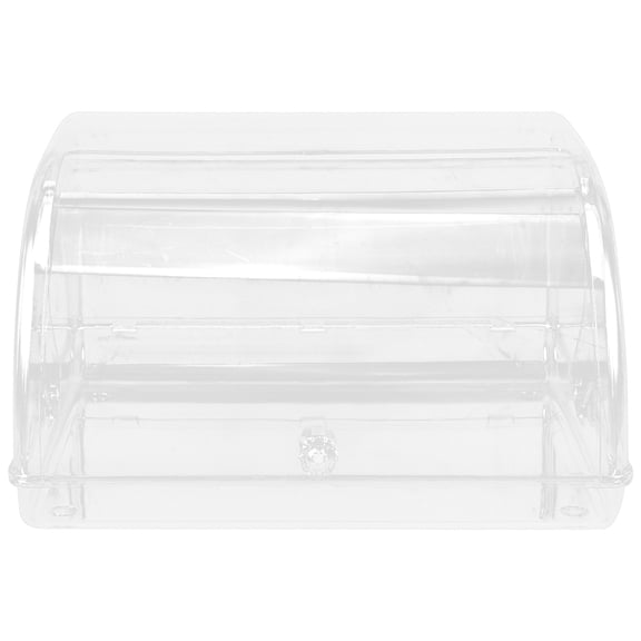 Luxshiny Transparent Flip Cover Storage Box for Desktop Organizing Keys and Small Items