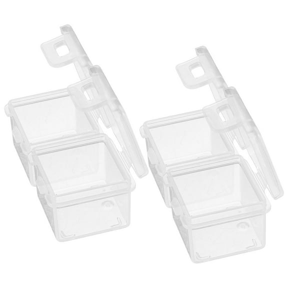 Luxshiny Transparent Reusable Plastic Cheese Storage Container for Fridge Keep Food Fresh Sliced Cheese Butter Box 4pcs