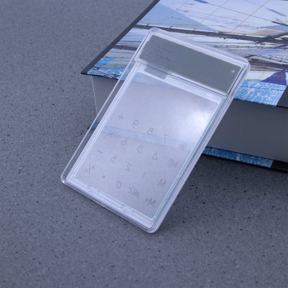 Luxshiny Transparent Solar Calculator With 8 Digit Display For Students 1Pcs White