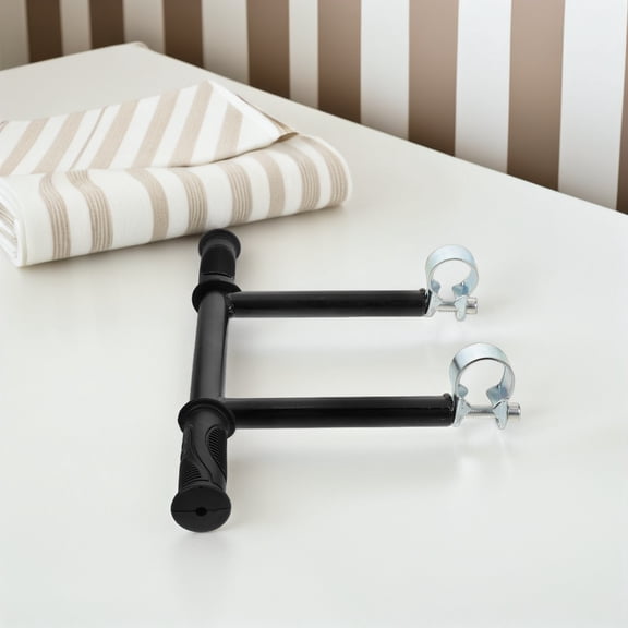 Luxshiny Pram Handlebar Extension Accessory Black Plastic Stainless Steel Height Adjustment Families 1Set