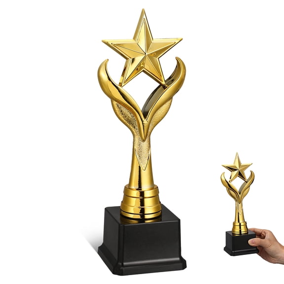 Luxshiny Trophies Trophy Golden Plastic Commemorative Trophy Set for Party Celebration