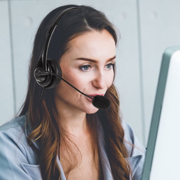 Luxshiny USB Headset with Noise Canceling Microphone for Pc Conference Calls and Home Office Use