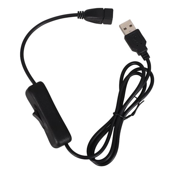 Luxshiny USB Power Control Cable with on Off Button for Fan Connector and USB Accessories