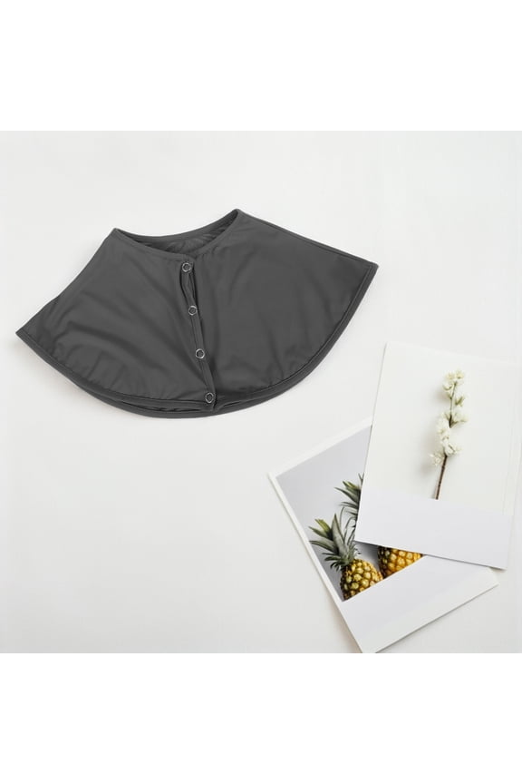 Sun Protection Shawl Dark Grey Lightweight Uv Shield Scarf for Neck and Shoulders