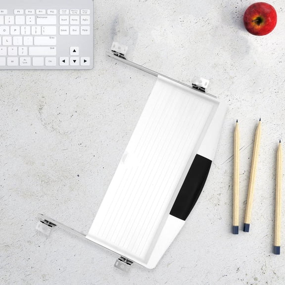 Luxshiny Under Desk Keyboard Tray: Slide Out Platform Drawer with Pen Holder for Office and Home Use
