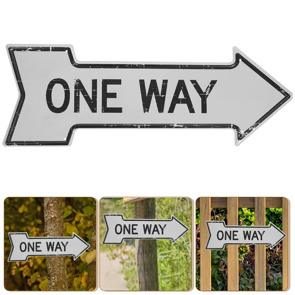 Luxshiny White Metal Arrow Signs Outdoor with Pre Drilled Holes for Easy Installation Farmhouse Wall Decor