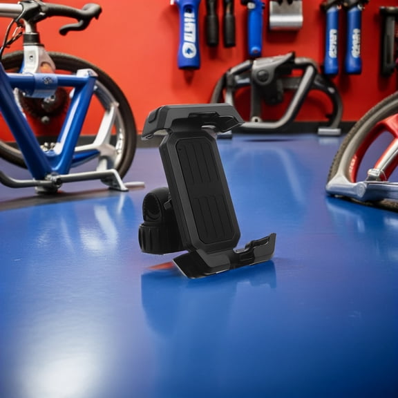 Luxshiny Universal Black Cycling Phone Mount with Anti Vibration Technology for Mountain and Electric Bikes