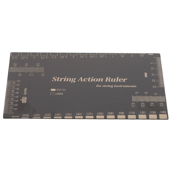 Luxshiny Universal String Action Gauge for Guitar and Bass with Durable Stainless Steel Construction