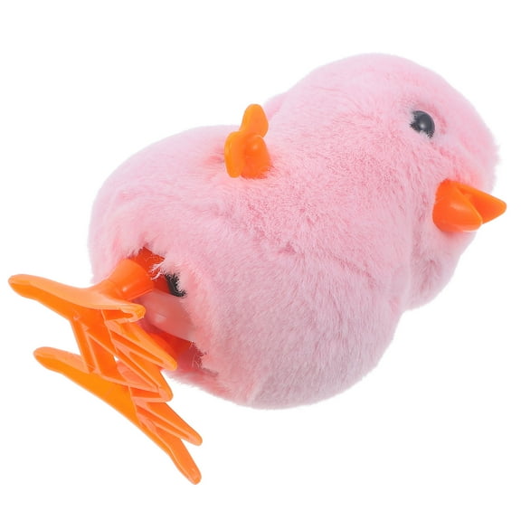 Luxshiny Clockwork Chick Plush Walking Toys Pink 3Pcs