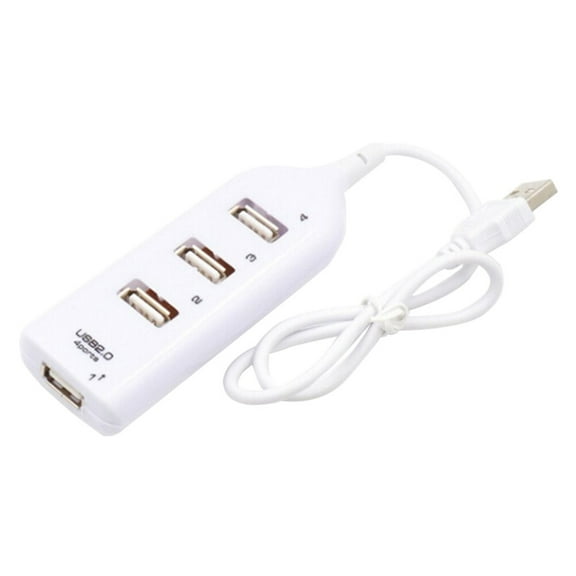 Luxshiny Hub Usb Splitter 1Set White Compact With Led Indicator Laptop Tablet PC