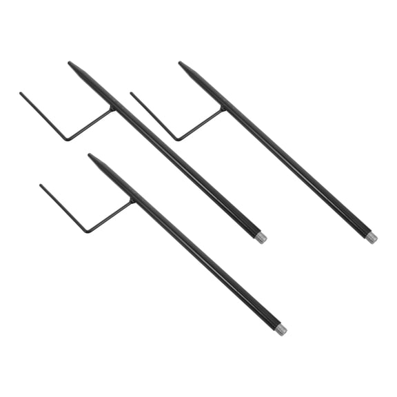 Luxshiny Versatile Black Metal Garden Stakes for Decor, Strong Stability, 3Pcs