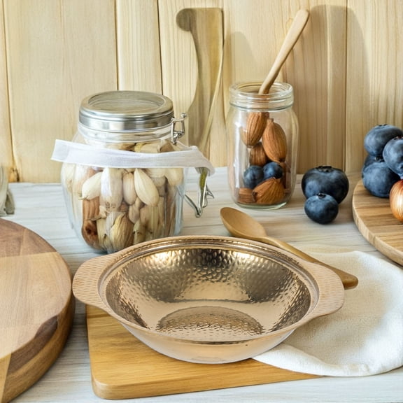 Luxshiny Golden Stainless Steel Pot with Double Handles for Stewing Cooking in Kitchen