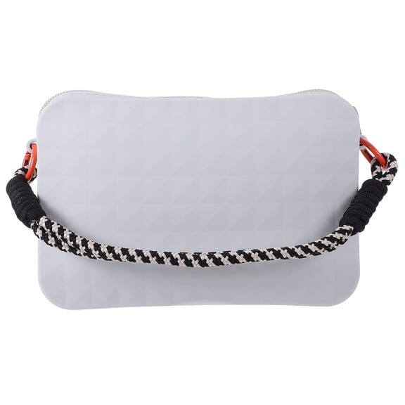 Luxshiny Beach Bag Organizer Grey Silicone Travel Makeup Pouch for Essentials
