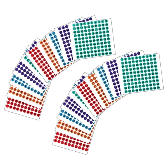 Luxshiny Multi-Purpose Number Sticker Labels for Inventory Management, Document Organization, and Small Item Identification