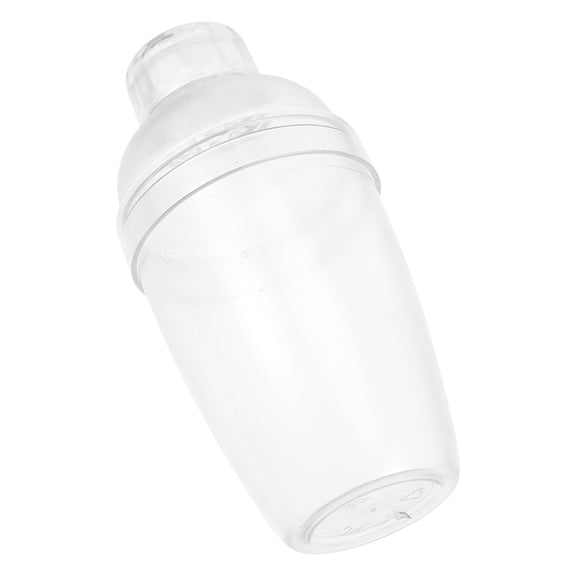 Luxshiny Clear Shaker Cup with Measurement Scale Plastic Mixer for Cocktails and Iced Coffee