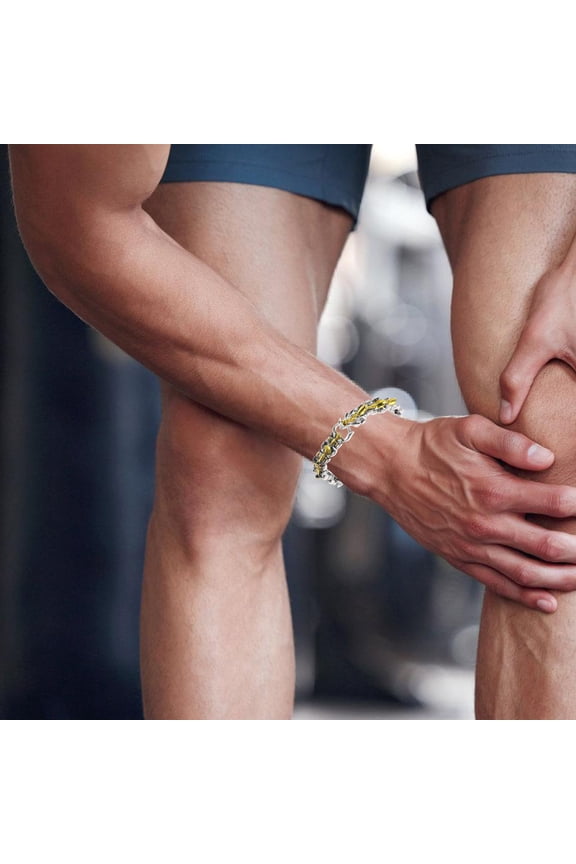 Viking Chain Link Bracelet with Dragon Bone Design Alloy Fashion Jewelry for Men